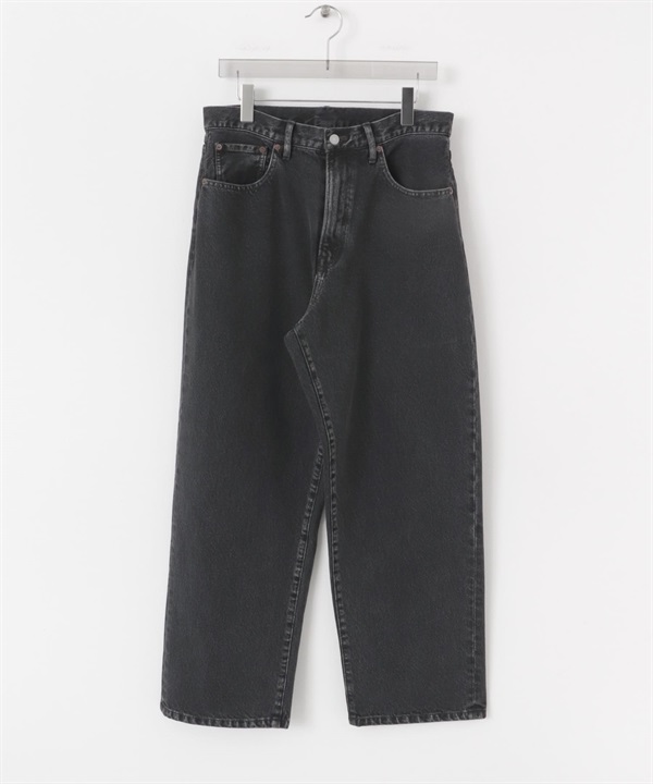 【KAIHARA DENIM】13.5oz 牛仔寬褲(黑色-M-BLACK)