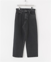 【KAIHARA DENIM】13.5oz 牛仔寬褲(黑色-M-BLACK)