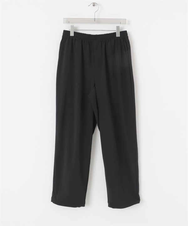 尼龍快乾彈性輕便長褲(黑色-M-BLACK)