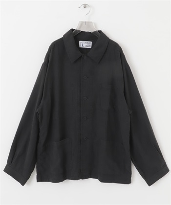 【別注】LE VETEMENT ATLANTIQUE / 工裝夾克(黑色-M-BLACK)