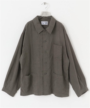 【別注】LE VETEMENT ATLANTIQUE / 工裝夾克(炭灰色-L-CHARCOAL GRAY)