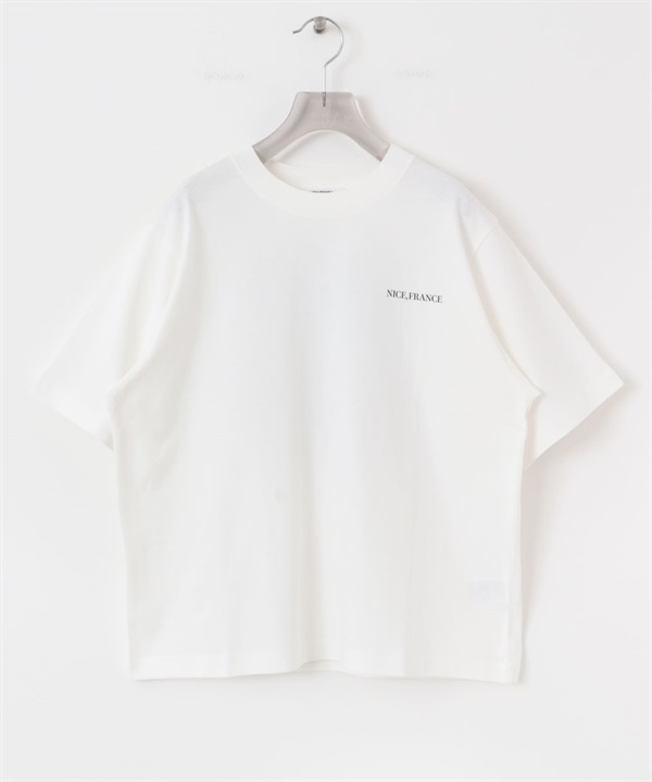 圖案印花T恤(米色-FREE-OFF WHITE)