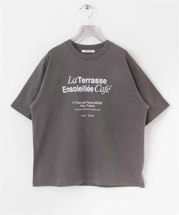 圖案印花T恤(褪黑色-FREE-其他黑色)