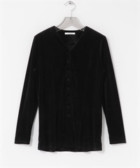 絲絨開襟衫(黑色-FREE-BLACK)