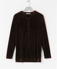 絲絨開襟衫(棕色-FREE-BROWN)