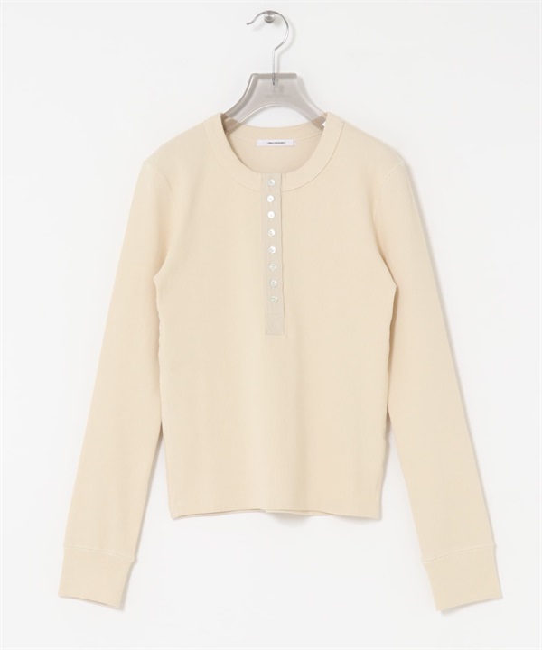 亨利領羅紋上衣(象牙膚色-FREE-其他白色)