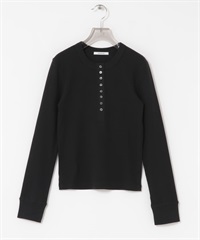 亨利領羅紋上衣(黑色-FREE-BLACK)