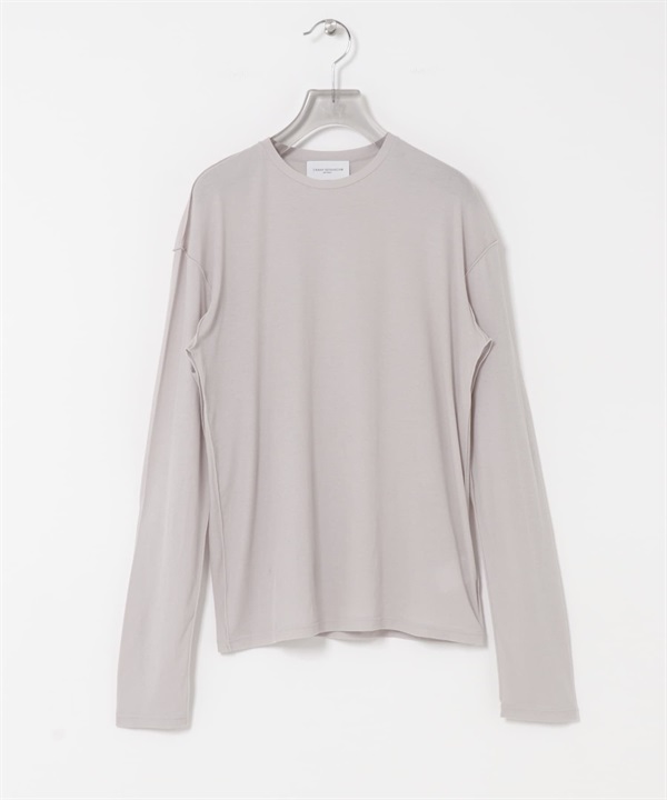 new basic 外縫線透膚上衣(灰膚色-FREE-其他灰色)