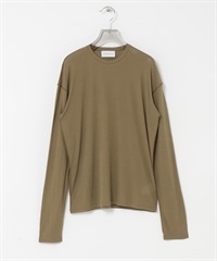 new basic 外縫線透膚上衣(卡其膚色-FREE-其他綠色)