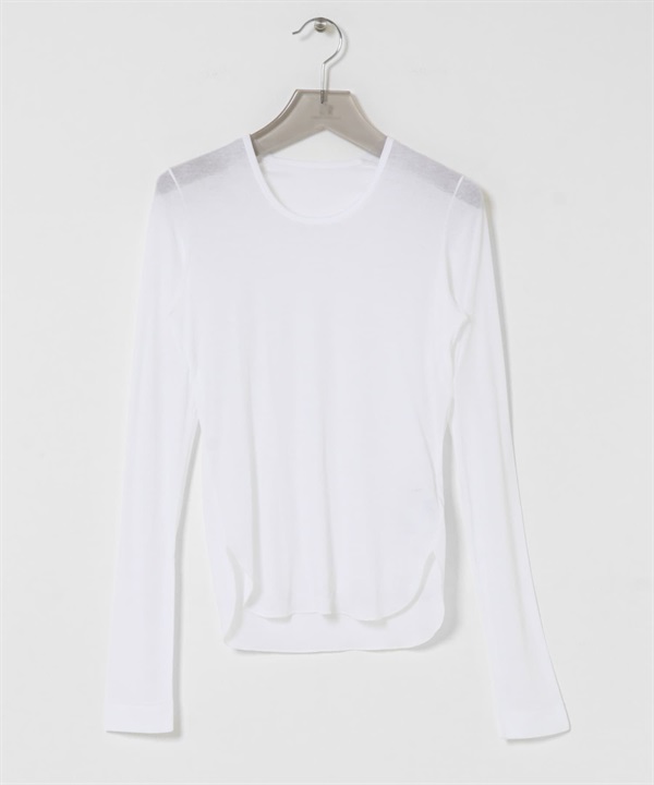 強撚透膚上衣(白色-FREE-WHITE)