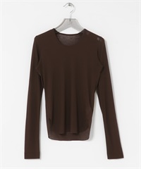 強撚透膚上衣(棕色-FREE-BROWN)