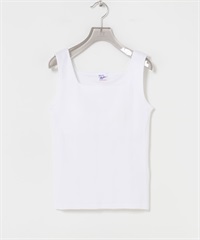 【別注】Miller / 附罩杯方領坦克背心(白色-FREE-WHITE)