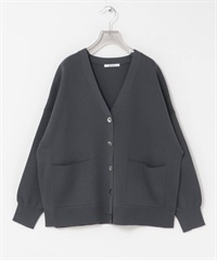 V領寬鬆開襟衫(炭灰色-FREE-CHARCOAL GRAY)