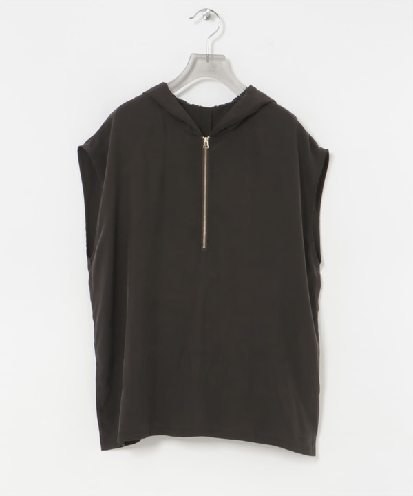 銅氨纖維嫘縈連帽上衣(棕色-FREE-BROWN)