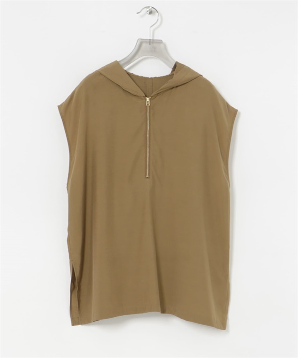 銅氨纖維嫘縈連帽上衣(膚色-FREE-BEIGE)