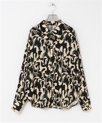 SPRINTEX 復古印花襯衫(黑色-FREE-BLACK)