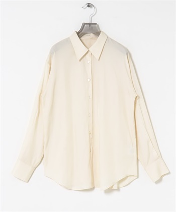 絲光標準領襯衫(米色-FREE-OFF WHITE)