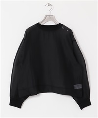 歐根紗透膚上衣(黑色-FREE-BLACK)