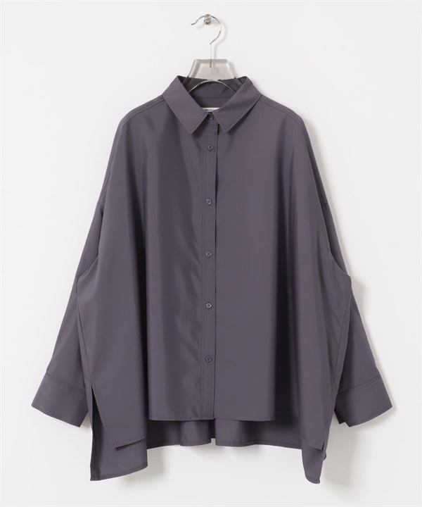 蝙蝠袖襯衫(炭灰色-FREE-CHARCOAL GRAY)