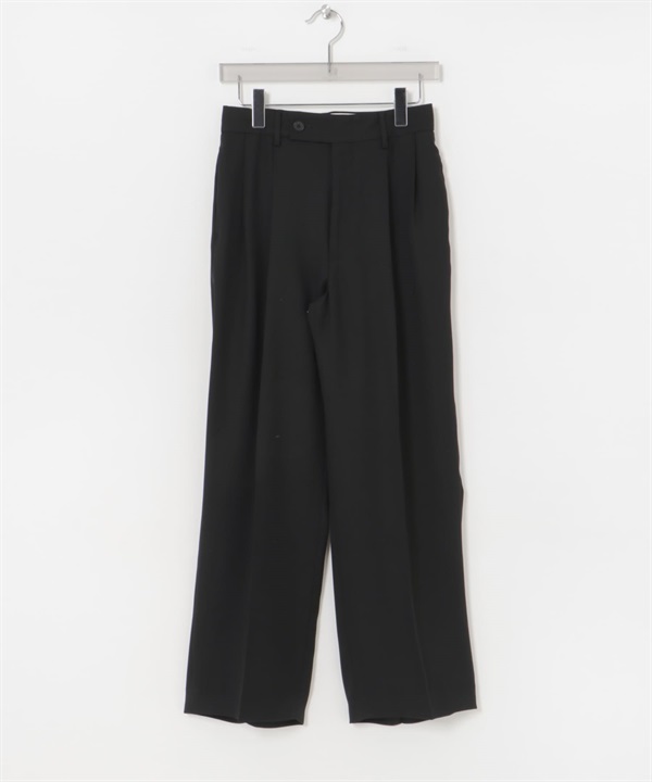 new basic 雙層織物銅氨纖維長褲(黑色-36-BLACK)