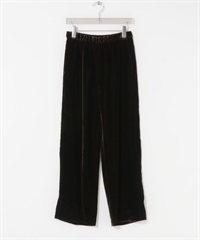 側邊線條絲絨輕便長褲(棕色-36-BROWN)