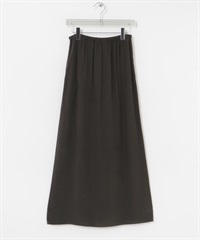 銅氨纖維嫘縈碎褶直筒裙(棕色-36-BROWN)