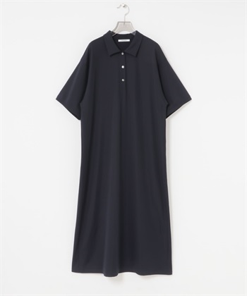 嫘縈尼龍襯衫領洋裝(藏青色-FREE-NAVY)
