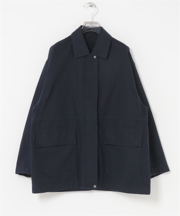 棉質牛津夾克(藏青色-FREE-NAVY)