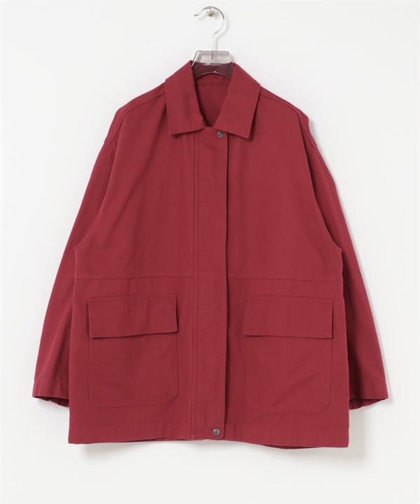 棉質牛津夾克(櫻桃紅色-FREE-RED)