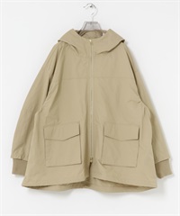 棉尼龍連帽登山外套(膚色-FREE-BEIGE)