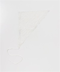 蕾絲三角披巾(米色-FREE-OFF WHITE)