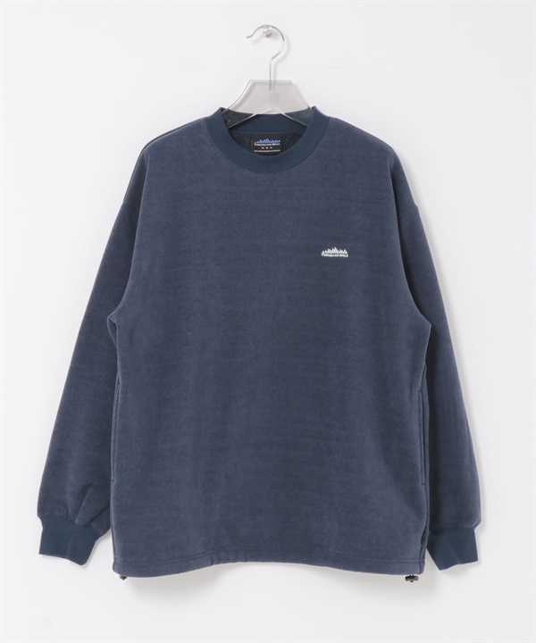 【別注】THOUSAND MILE / 針織刷毛圓領套衫(藏青色-M-NAVY)