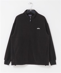【別注】THOUSAND MILE / 針織刷毛半拉鍊套衫(黑色-M-BLACK)