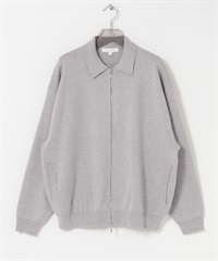 棉混喀什米爾拉鍊開襟衫(ICE 灰色-M-LIGHT GRAY)