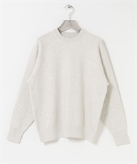 棉混喀什米爾休閒針織衫(燕麥色-M-IVORY)