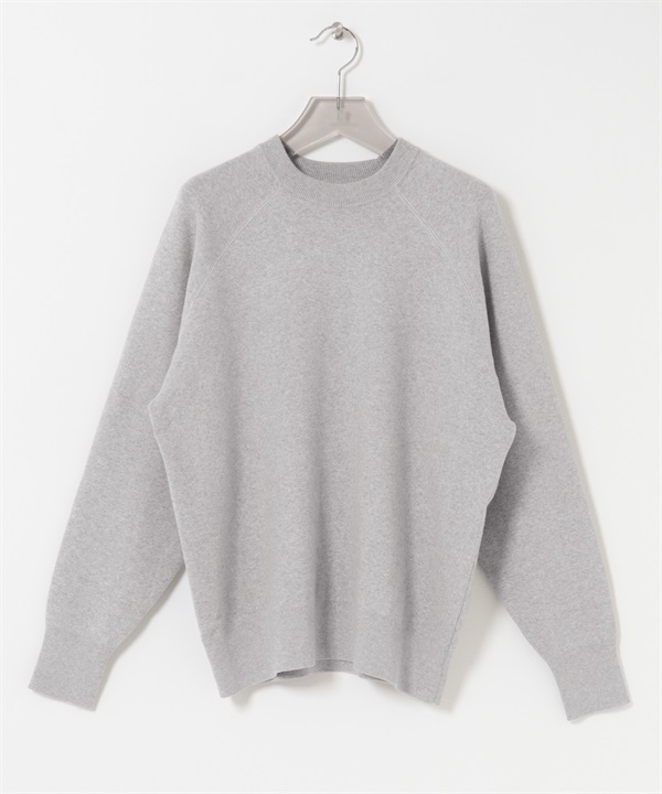 棉混喀什米爾休閒針織衫(灰色-M-LIGHT GRAY)