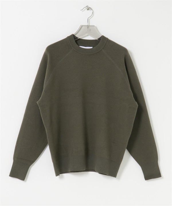 棉混喀什米爾休閒針織衫(卡其綠-M-KHAKI)