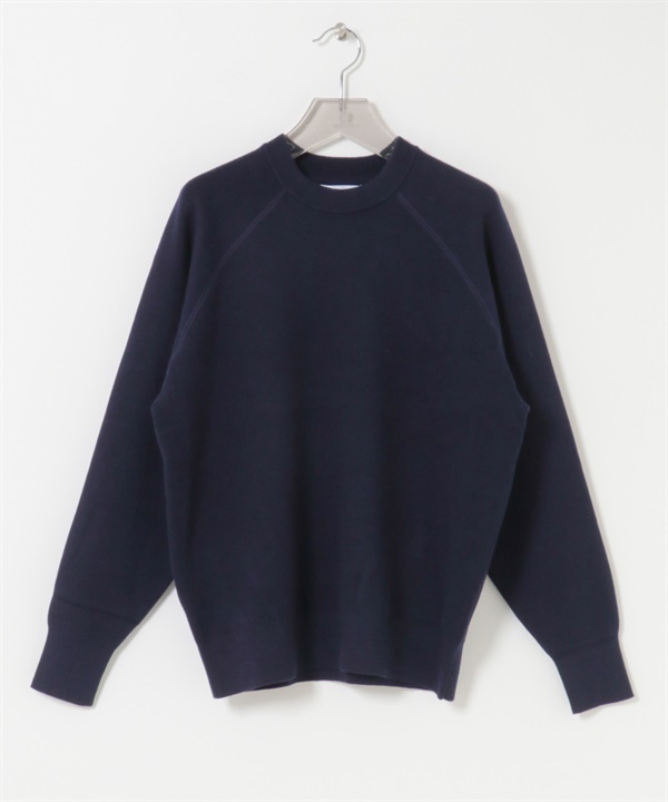 棉混喀什米爾休閒針織衫(藏青色-M-NAVY)