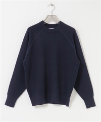 棉混喀什米爾休閒針織衫(藏青色-M-NAVY)