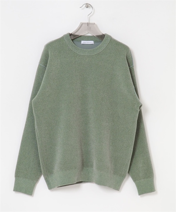 雪尼爾紗針織衫(綠色-M-GREEN)