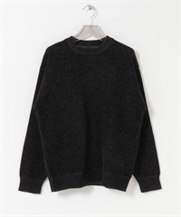 粗針雪尼爾紗針織衫(黑色-M-BLACK)