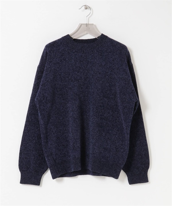 粗針雪尼爾紗針織衫(藏青色-M-NAVY)