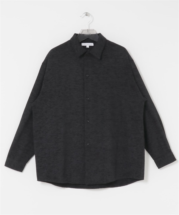 雪尼爾紗經典襯衫(黑色-M-BLACK)