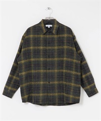 雪尼爾紗經典襯衫(深格紋-M-其他棕色)