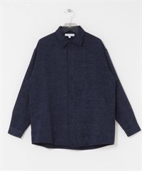 雪尼爾紗經典襯衫(藏青色-M-NAVY)