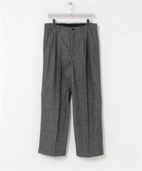 人字紋寬褲(灰色-M-GRAY)