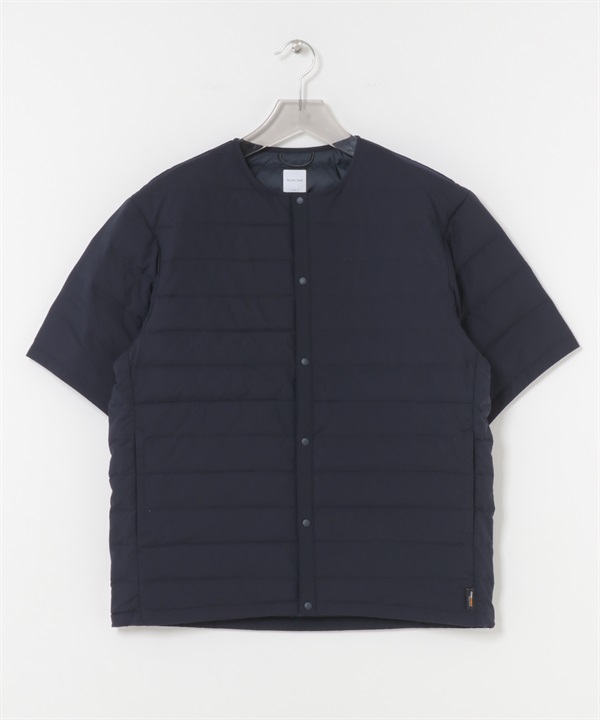 WIDE DAD / 五分袖羽絨外套(深藏青色-1-NAVY)