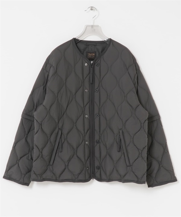 【別注】TAION / 軍裝風羽絨外套(炭灰色-M-CHARCOAL GRAY)