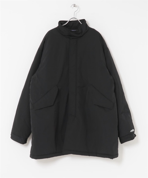 【別注】THOUSAND MILE / 填充短版軍裝風大衣(黑色-M-BLACK)