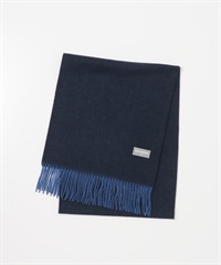 雙面喀什米爾圍巾(藏青色x藍色-FREE-COLOR B)